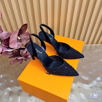 Fortok Louis Vuitton Gala Slingback Pump Black 8.5cm