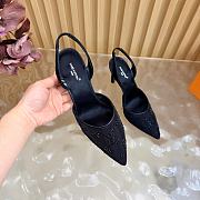 Fortok Louis Vuitton Gala Slingback Pump Black 8.5cm - 2