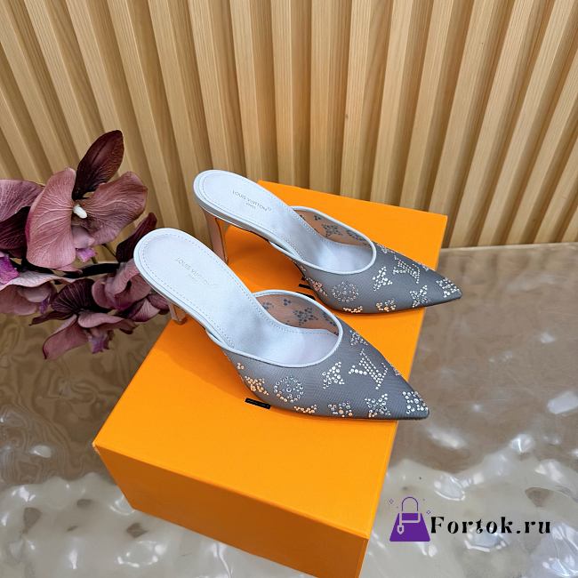 Fortok Louis Vuitton Gala Mule Silver 8.5cm - 1