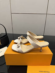 Fortok Louis Vuitton 6AM Mules Satin Beige 5.5cm - 5