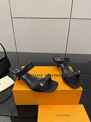 Fortok Louis Vuitton 6AM Mules Leather Black 5.5cm - 6