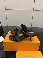 Fortok Louis Vuitton 6AM Mules Leather Black 5.5cm - 3