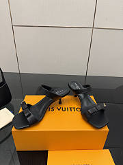 Fortok Louis Vuitton 6AM Mules Leather Black 5.5cm - 2