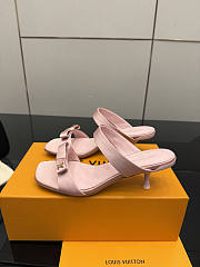 Fortok Louis Vuitton 6AM Mules Satin Pink 5.5cm - 2