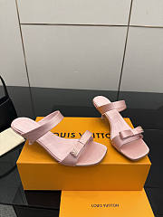 Fortok Louis Vuitton 6AM Mules Satin Pink 5.5cm - 3