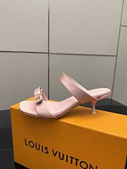 Fortok Louis Vuitton 6AM Mules Satin Pink 5.5cm - 4