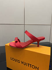 Fortok Louis Vuitton 6AM Mules Satin Red 5.5cm - 6