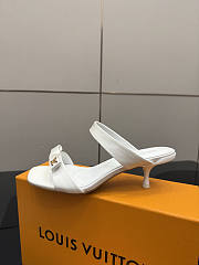 Fortok Louis Vuitton 6AM Mules Satin White 5.5cm - 5