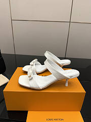 Fortok Louis Vuitton 6AM Mules Satin White 5.5cm - 6