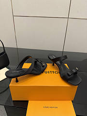 Fortok Louis Vuitton 6AM Mules Satin Black 5.5cm - 3