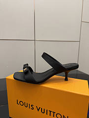 Fortok Louis Vuitton 6AM Mules Satin Black 5.5cm - 4