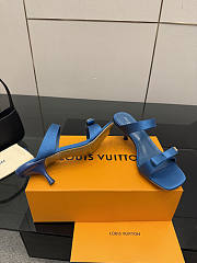 Fortok Louis Vuitton 6AM Mules Satin Blue 5.5cm - 6