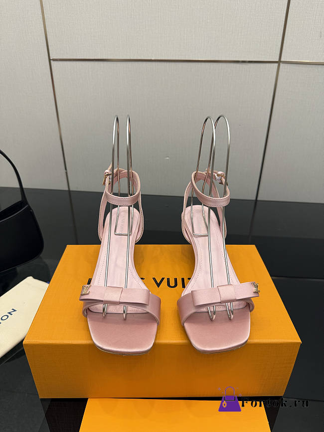 Fortok Louis Vuitton 6AM Sandal Satin Pink 5.5cm - 1