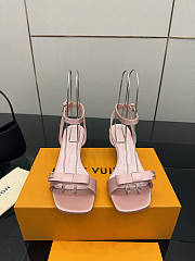Fortok Louis Vuitton 6AM Sandal Satin Pink 5.5cm - 1