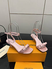 Fortok Louis Vuitton 6AM Sandal Satin Pink 5.5cm - 3
