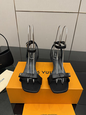 Fortok Louis Vuitton 6AM Sandal Leather Black 5.5cm