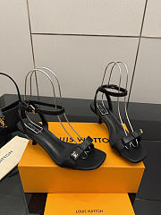 Fortok Louis Vuitton 6AM Sandal Leather Black 5.5cm - 6