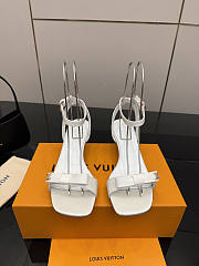Fortok Louis Vuitton 6AM Sandal Satin White 5.5cm - 1