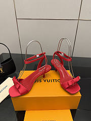Fortok Louis Vuitton 6AM Sandal Satin Red 5.5cm - 6