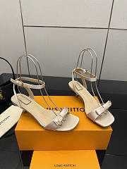 Fortok Louis Vuitton 6AM Sandal Satin Light Beige 5.5cm - 5