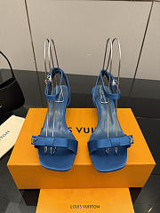 Fortok Louis Vuitton 6AM Sandal Satin Blue 5.5cm - 1