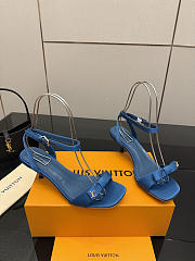 Fortok Louis Vuitton 6AM Sandal Satin Blue 5.5cm - 5