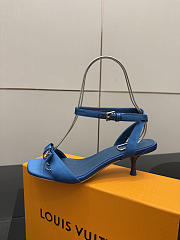 Fortok Louis Vuitton 6AM Sandal Satin Blue 5.5cm - 4