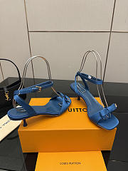 Fortok Louis Vuitton 6AM Sandal Satin Blue 5.5cm - 3