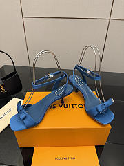 Fortok Louis Vuitton 6AM Sandal Satin Blue 5.5cm - 2