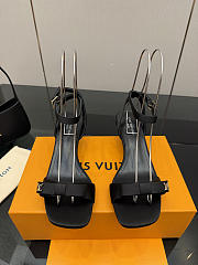 Fortok Louis Vuitton 6AM Sandal Satin Black 5.5cm - 1