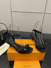 Fortok Louis Vuitton 6AM Sandal Satin Black 5.5cm - 5