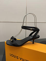 Fortok Louis Vuitton 6AM Sandal Satin Black 5.5cm - 2