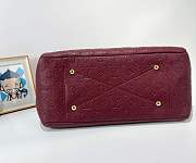 Fortok Louis Vuitton Artsy MM Bag Monogram Empreinte Leather Burgundy 46 x 32 x 22 cm - 3