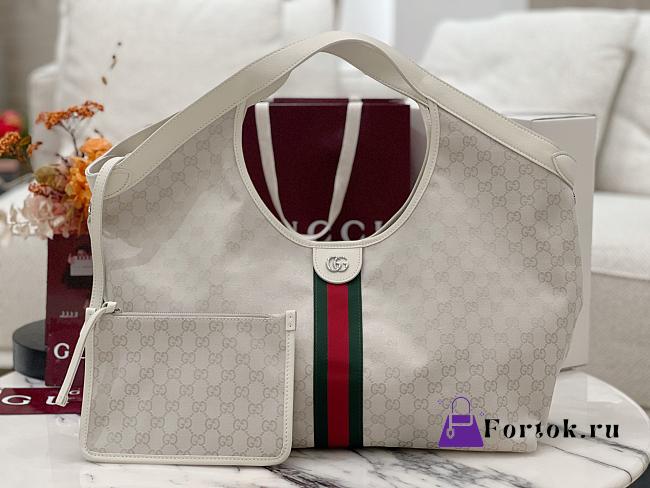 Fortok Gucci Giglio Large tote Bag ivory GG canvas 60*47*16cm - 1