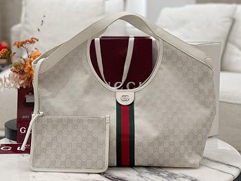Fortok Gucci Giglio Large tote Bag ivory GG canvas 60*47*16cm