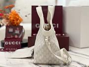 Fortok Gucci Giglio Small tote Bag ivory GG canvas 25*20*15cm - 6