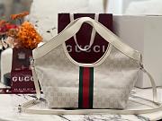 Fortok Gucci Giglio Small tote Bag ivory GG canvas 25*20*15cm - 3