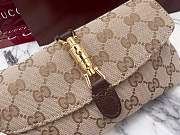 Fortok Gucci Jackie Small Shoulder Bag GG Canvas Brown 21.5*11.5*2cm - 6