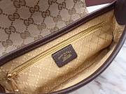 Fortok Gucci Jackie Small Shoulder Bag GG Canvas Brown 21.5*11.5*2cm - 5