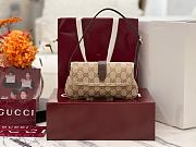Fortok Gucci Jackie Small Shoulder Bag GG Canvas Brown 21.5*11.5*2cm - 3