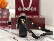 Fortok Gucci Horsebit 1955 Small Shoulder Bag Black 21*14.5*5.5cm - 4