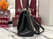 Fortok Gucci Paparazzo Medium Top Handle Bag Black 32*24*17cm - 3
