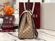 Fortok Gucci Paparazzo Large Top Handle Bag Sand And Brown GG Canvas 37*29*13cm - 5