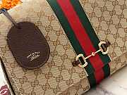 Fortok Gucci Paparazzo Large Top Handle Bag Sand And Brown GG Canvas 37*29*13cm - 3