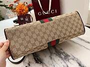 Fortok Gucci Paparazzo Large Top Handle Bag Sand And Brown GG Canvas 37*29*13cm - 2