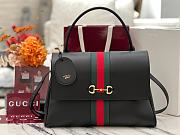 Fortok Gucci Paparazzo Large Top Handle Bag Black 37*29*13cm - 1