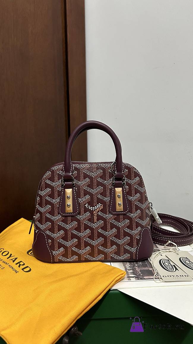 Fortok Goyard Vendôme Mini Bag Burgundy 16*7*13cm - 1
