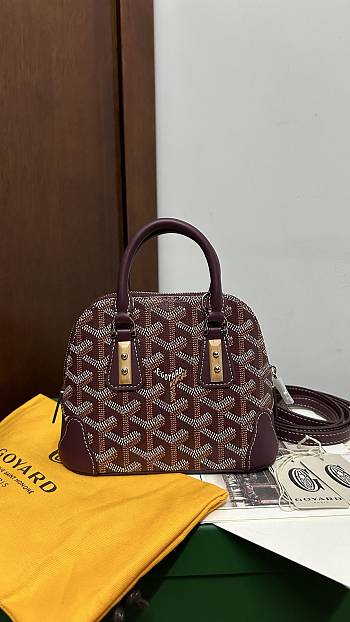 Fortok Goyard Vendôme Mini Bag Burgundy 16*7*13cm