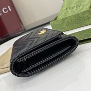 Fortok Gucci GG Marmont Leather Card Case Wallet Black 12 x 10 x 3cm - 4