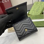Fortok Gucci GG Marmont Leather Card Case Wallet Black 12 x 10 x 3cm - 3